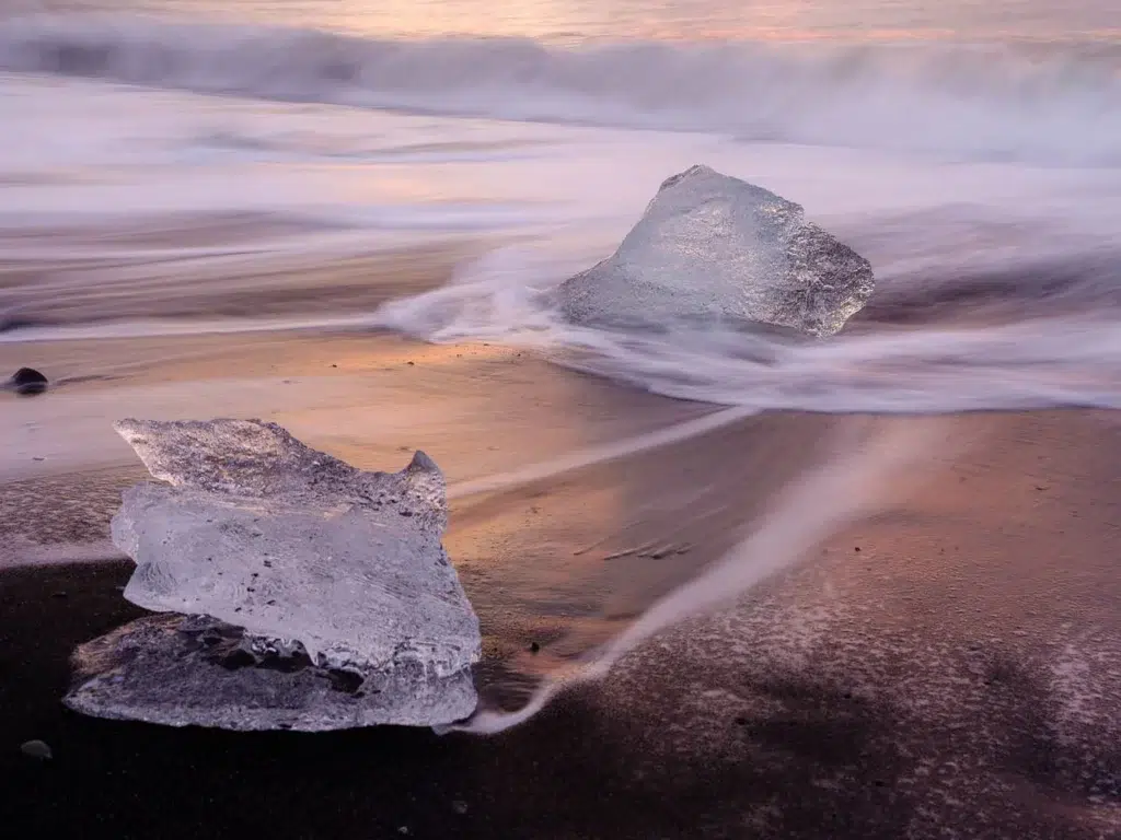 Diamond beach en Islande destination pour cet hiver